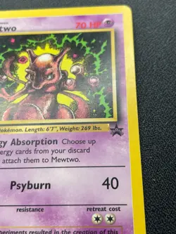 Pokemon Mewtwo Black Star Promo #14 MP - Image 4