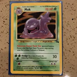 Pokemon TCG Muk Fossil Set 13/62 Holo Rare Unlimited 1999 WOTC HP - Image 1