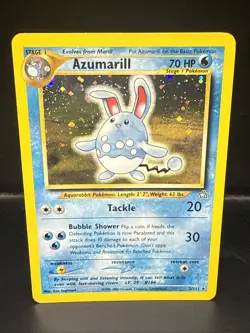 Pokemon TCG Azumarill Neo Genesis Holo Rare 2/111 Unlimited Vintage WOTC - Image 1