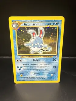 Pokemon TCG Azumarill Neo Genesis Holo Rare 2/111 Unlimited Vintage WOTC - Image 2
