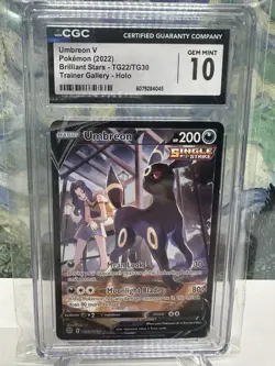 2022 Umbreon V TG22/TG30 Pokemon Brilliant Stars CGC 10 Read Description - Image 1