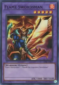 Yugioh! Flame Swordsman - LOB-EN003 - Super Rare - Unlimited 25th Anniversary Ed - Image 1
