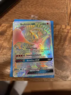 Pokemon TCG Reshiram GX Dragon Majesty Holo Card 71/70 Secret Rare - Image 1