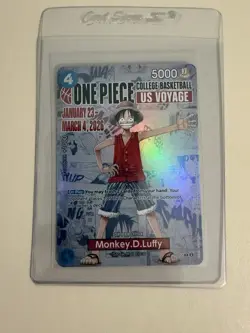 🔥🏀One Piece Monkey D Luffy College Basketball Card Rutgers Collab🔥🏀 - Image 1