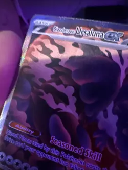 Pokemon TCG Prismatic Evolutions Bloodmoon Ursaluna EX Full Art SAR Card 168/131 - Image 4
