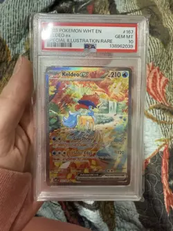 Pokemon TCG Keldeo EX White Flare Card 167/086 PSA 10 - Image 1