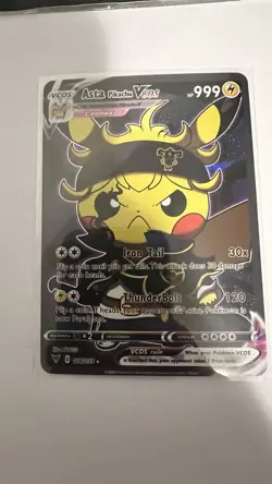Asta Pikachu Fan Made Pokemon Card - Image 1