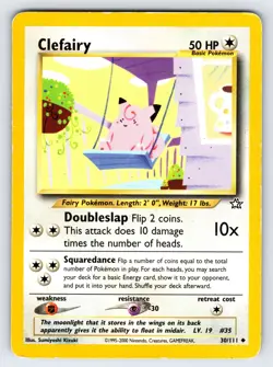 Clefairy 30/111 2000 Neo Genesis Pokemon Card Vintage WOTC Nintendo Uncommon Mp - Image 1