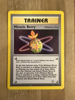 Miracle Berry 94/111 Uncommon Neo Genesis Unlimited Pokemon Card WOTC NM 2000 - Image 1
