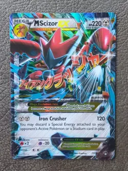 Pokemon TCG M Scizor EX Breakpoint Holo Ultra Rare Card 77/122 NM Condition - Image 1