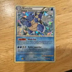 Blastoise 13/95 HGSS Unleashed Cracked Ice Holo Pokemon Card Light Play - Image 1