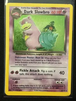 Pokemon TCG Dark Slowbro Holo Rare Card 8/110 Legendary Collection 2002 - Image 1
