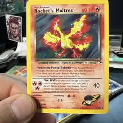 Pokemon TCG Rockets Moltres Holo Rare Card 12/132 Gym Heroes - Image 1