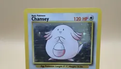 Chansey 003/102 Base Holo Pokemon card *Excellent Condition - Image 1