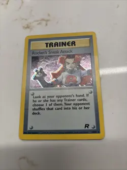 Pokemon 2000 Rockets Sneak Attack Trainer Holo Card 16/82 - Image 1