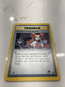 Pokemon 2000 Rockets Sneak Attack Trainer Holo Card 16/82 - Image 2