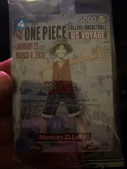 One Piece Monkey.D.Luffy US College Basketball Promo Card Rutgers vs Indiana - Image 1
