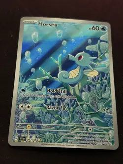 Pokemon TCG Horsea Full Art Holo Card Shrouded Fable Illustration Rare, 067/064 - Image 1