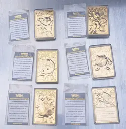 *NO Pokeballs* Set Of 6 Pokemon 23K Gold Plated Cards 1999 Burger King Promotion - Image 5