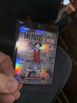 One Piece Monkey D. Luffy US Voyage College Basketball Card Rutgers 1/23 IN HAND - Image 1