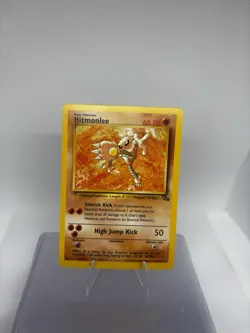 Hitmonlee 22/62 LP Non-Holo Rare Fossil WOTC Vintage Pokemon TCG Card - Image 1
