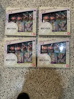 4x Bandai One Piece Card Game Illustration Box Volume 2 - Factory Sealed - Image 1