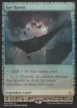 MTG English Kor Haven NM Foil Zendikar Expeditions - Image 1