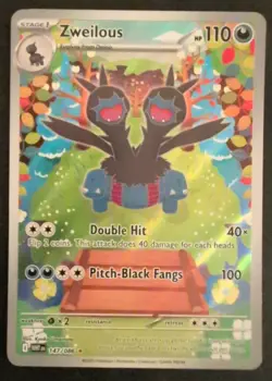 Zweilous 147/086 White Flare Illustration Rare IR holo Pokemon card 2025 - Image 1