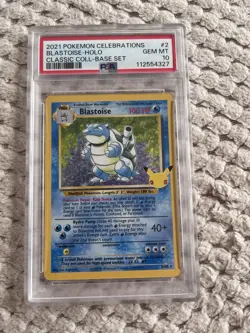 Pokemon TCG Blastoise Celebrations Card PSA 10 Graded 2/102 - Image 1