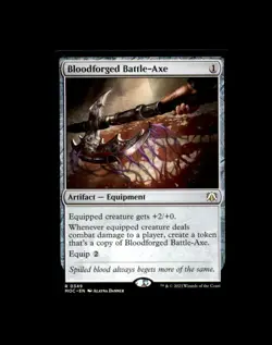 Commander: March of the Machine #349 Bloodforged Battle-Axe - Image 1