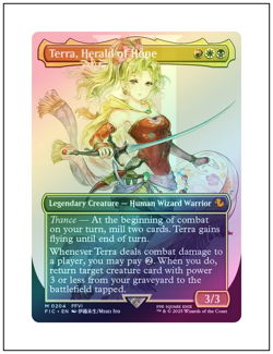 1x Terra, Herald of Hope - 0204, Borderless Art - Foil, Magic MTG NM - Image 1