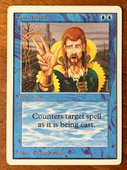 Counterspell - Unlimited Edition - MP, Moderate Play - MtG Magic the Gathering - Image 1
