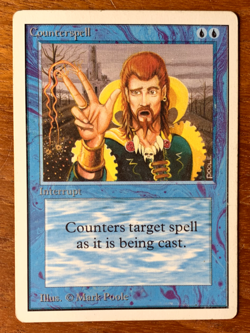 Counterspell - Unlimited Edition - MP, Moderate Play - MtG Magic the Gathering - Image 2