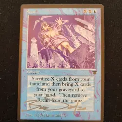 SIGNED MtG Magic _ Brian Snoddy Artist _ Legends _ RECALL _ NM - Image 1