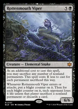 Magic the Gathering (mtg): BLB: Rottenmouth Viper - Mythic - Image 1