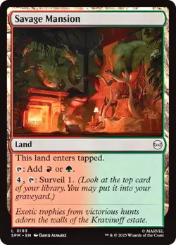 Savage Mansion Marvel's Spider-Man MTG #183 Regular - Image 1