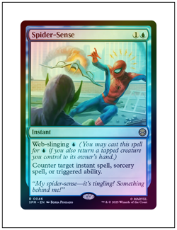 1x Spider-Sense, Foil, Magic the Gathering MTG NM - Image 1