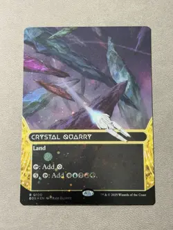 1 x Crystal Quarry (0100) - Galaxy Foil - Borderless - Edge of Eternities: Stell - Image 1