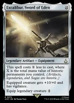 MTG Excalibur, Sword of Eden - Foil, Light Play, English Universes Beyond: Assas - Image 1