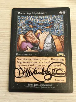 Magic MtG Recurring Nightmare Exodus Artist Signed Jeff (B) - Image 1