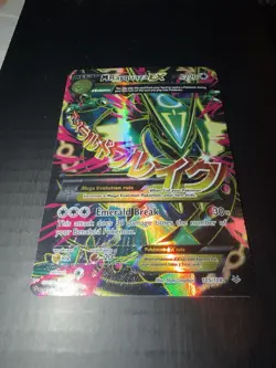 Mega M Rayquaza EX 105/108 Roaring Skies Full Art Holo Pokemon Card - Image 1