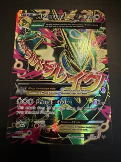 Mega M Rayquaza EX 105/108 Roaring Skies Full Art Holo Pokemon Card - Image 3