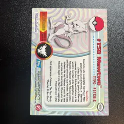 Topps Pokemon MEWTWO #150 Blue Logo Non Holo TV Animation Edition - Image 2