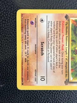 MANKEY 1999 POKEMON BASE JUNGLE 1ST EDITION COMMON 55/64 - Image 3