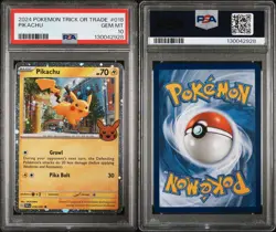 2024 POKEMON TRICK OR TRADE #018 PIKACHU PSA 10 - Image 3
