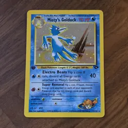 Misty's Golduck 12/132 Pokemon Gym Challenge Holo 1st Edition LP+ NM- WOTC - Image 1