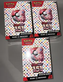 Pokemon TCG Scarlet & Violet 151 Booster Bundle Lot Of 3 New Sealed - Image 1