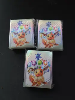 Pokemon TCG Prismatic Evolutions ETB Sleeves 65 Count Lot Of 3 - 195 Total - Image 1