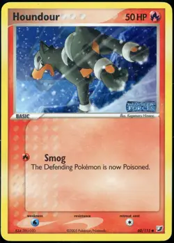 Pokemon EX Unseen Forces Reverse Holo Stamped Houndour 60/115 MP - Image 1
