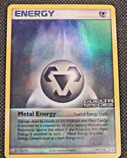 Metal Energy 107/113 Holo Stamped 2005 Pokemon EX Delta Species HP -- L21 - Image 1